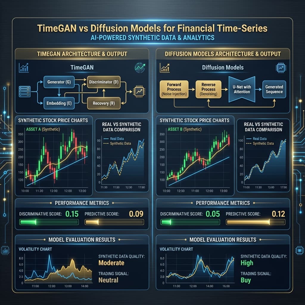 Comparative Analysis of TimeGAN and Diffusion Models for Synthetic Financial Time-Series Generation