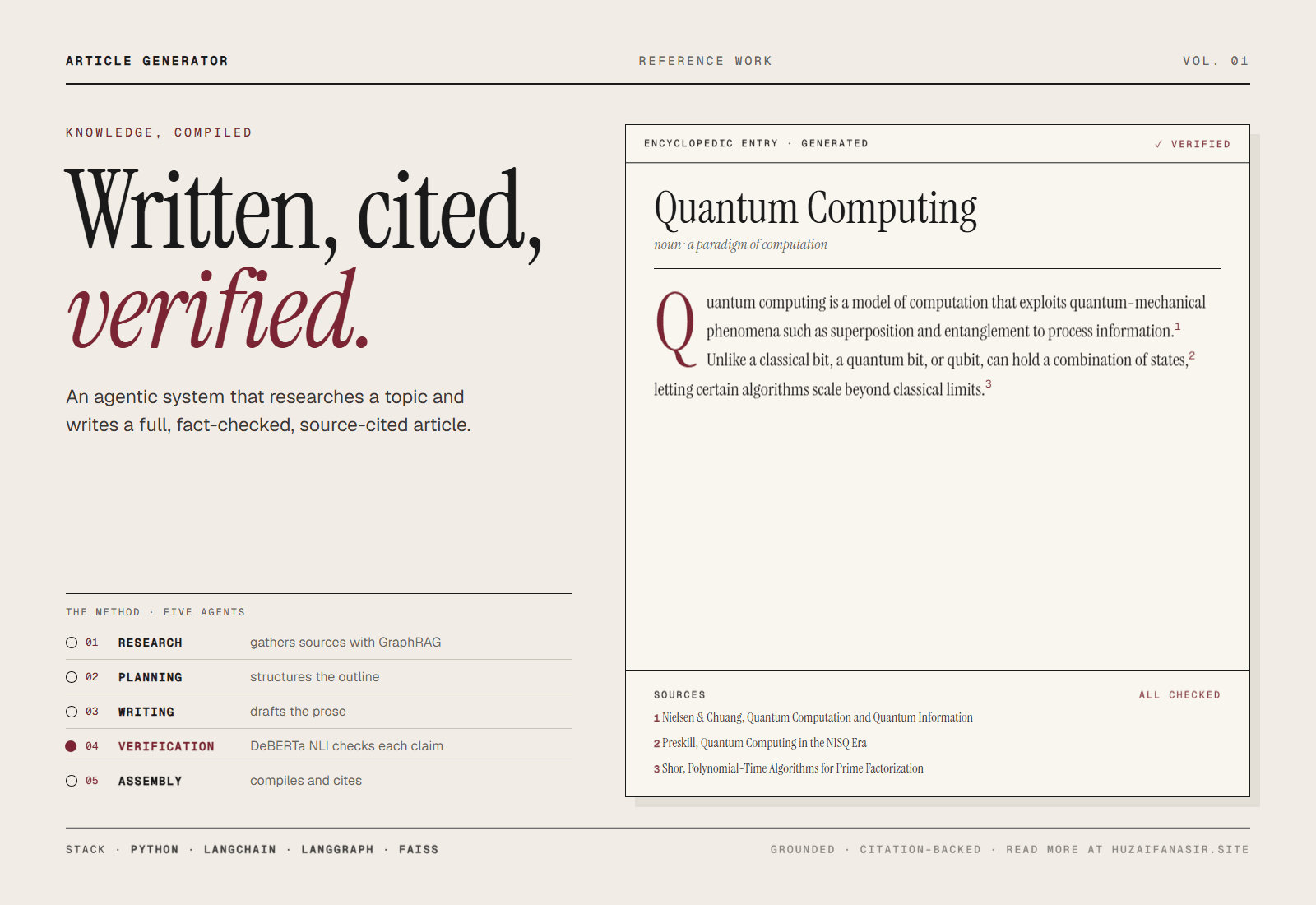Agentic AI-Powered Wikipedia Article Generator