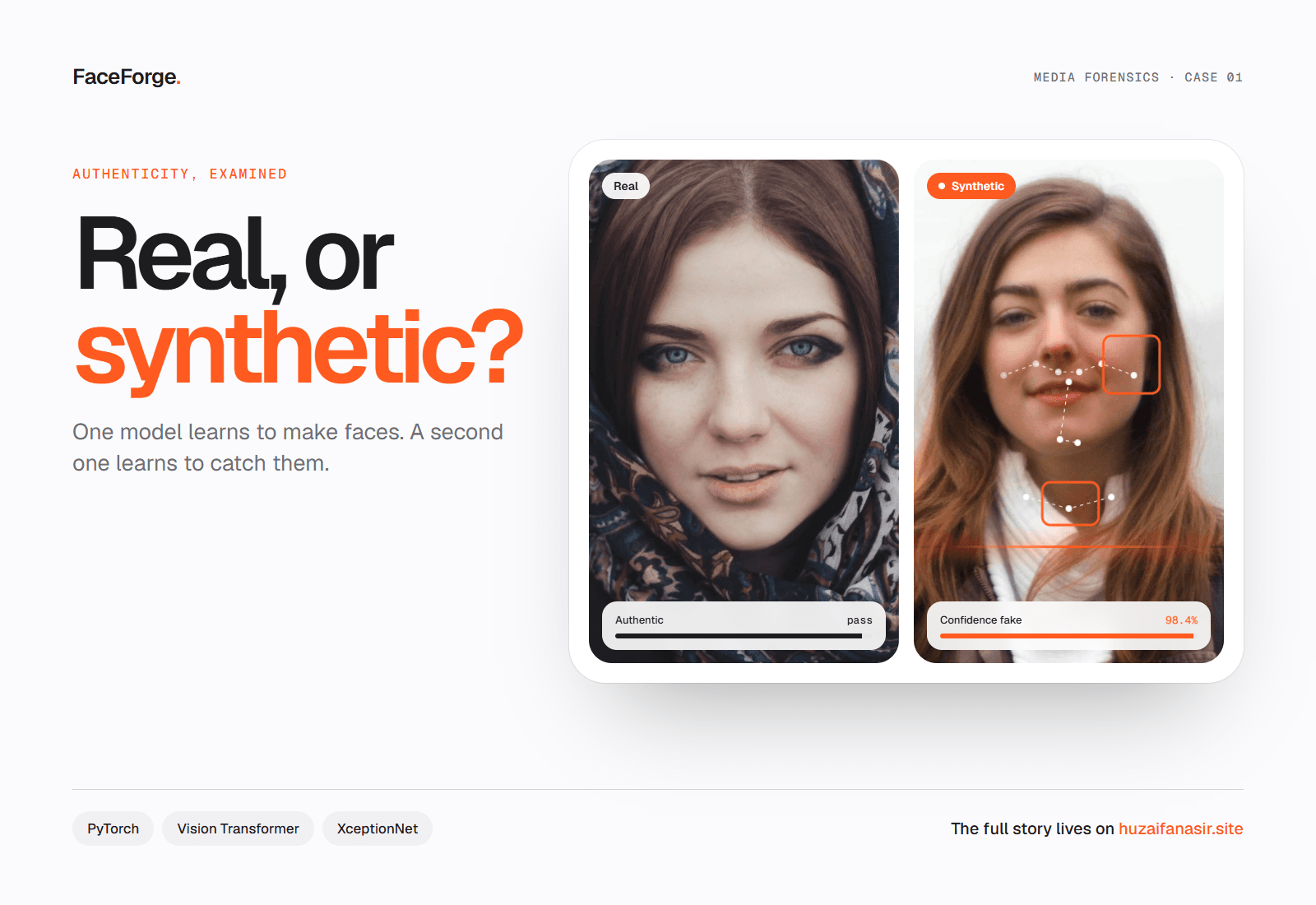 FaceForge: Transformer-Based Face Synthesis & Detection